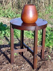 Displayed on Gustav Stickley 24 diameter lamp table.